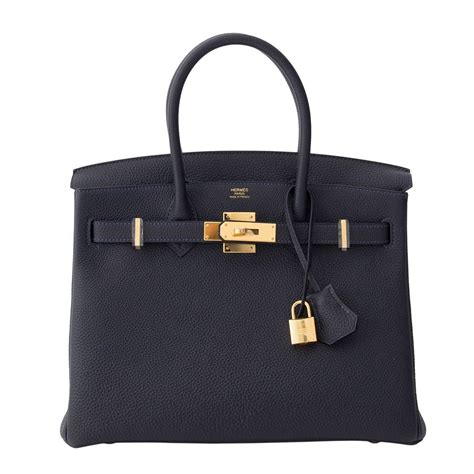 hermes blue nuit|Hermès Birkin 30 Bleu (Blue) Nuit Togo with Gold Hardware.